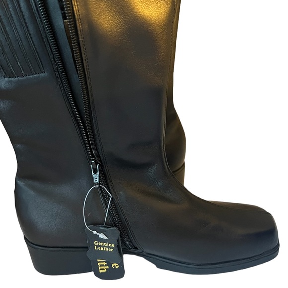 PEERAGE Simone Wide Width Leather Black Boot Size 7.5 Wide Width - Picture 6 of 13